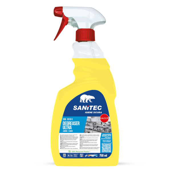 Sanitec Degreaser Ultra καθαριστικό και απολιπαντικό για επίμονους ρύπους με άρωμα λεμόνι 0,75L
